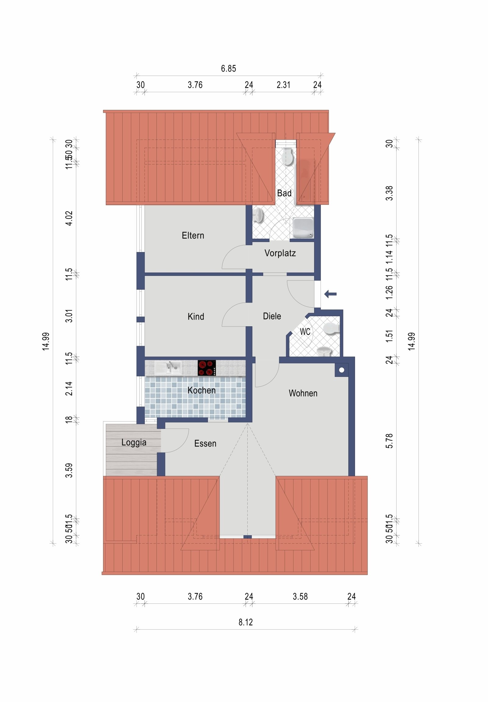 Grundriss Wohnung Nr.4